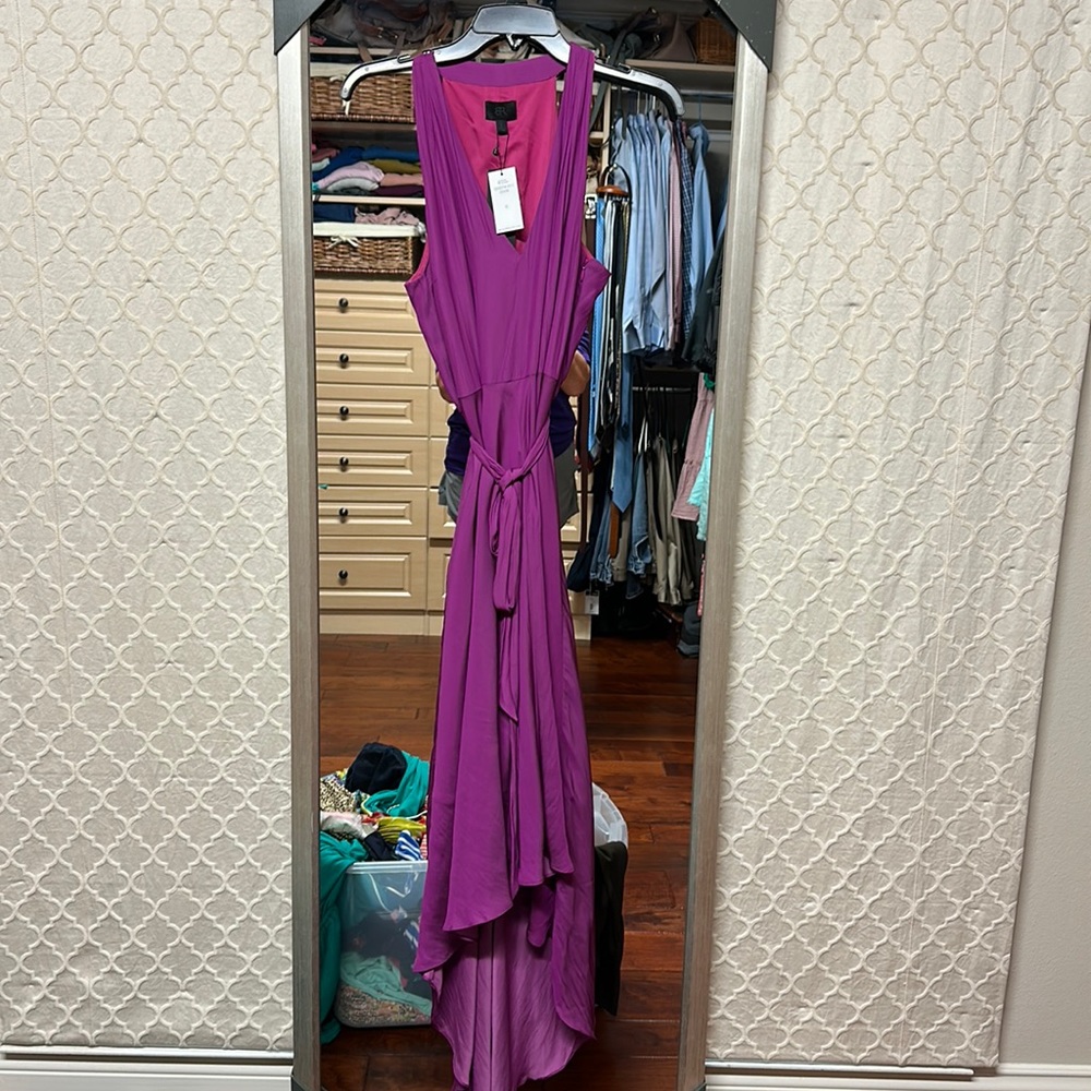 Fuschia halter dress